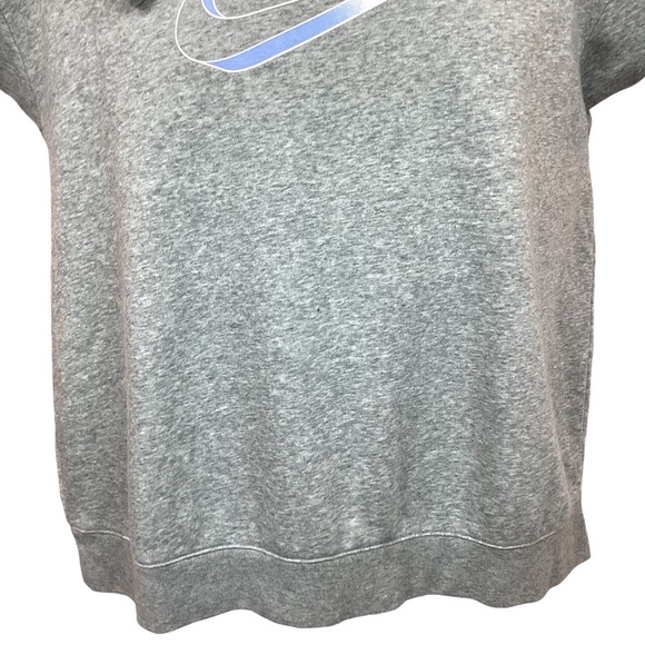 Nike Swoosh Crew Neck Pullover Sweatshirt Unisex Gray - Picture 6 of 9